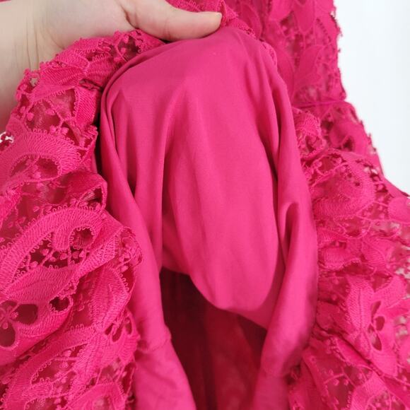 Saylor Pink Lace Open Back Sleeveless Amari Mini Dress XS - Picture 5 of 14